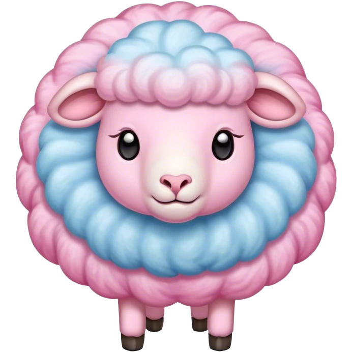 Cotton-candy sheep emoji