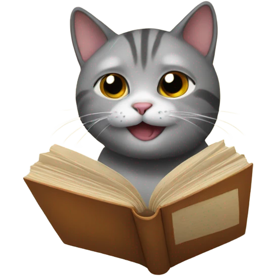 cat with a book emoji