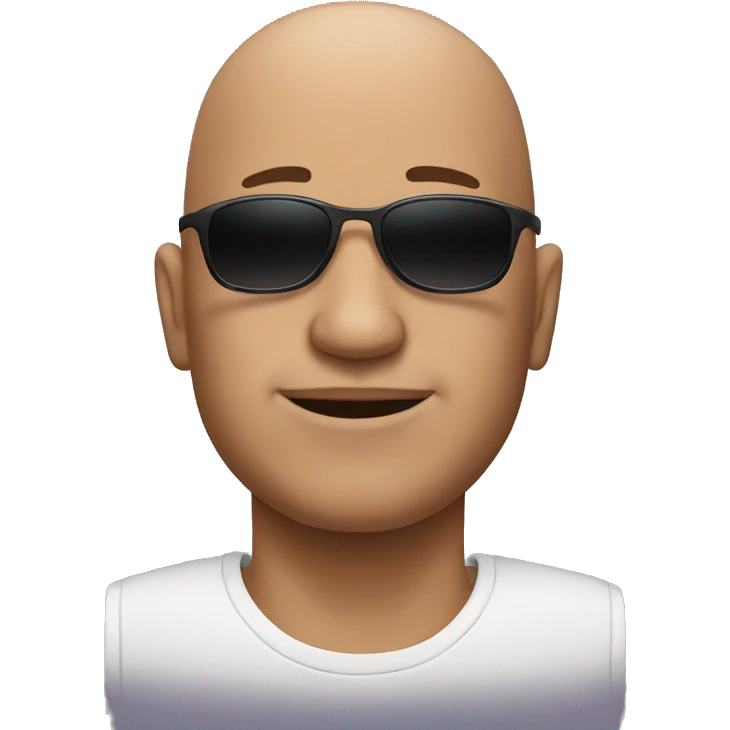 bald man with sunglasses emoji