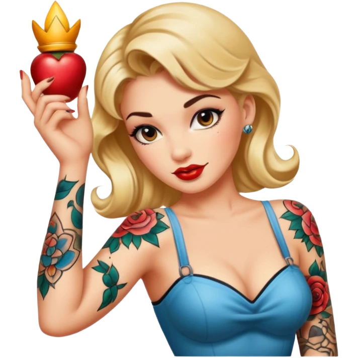 arm in (pin up tattoo)  emoji