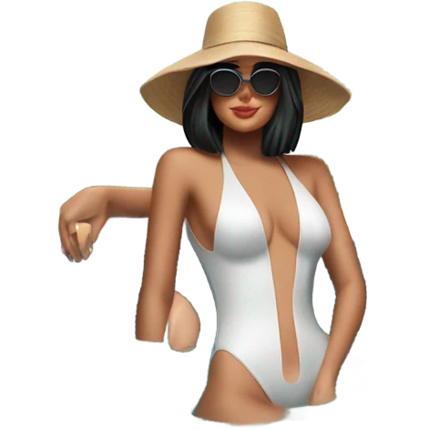 Kylie Jenner in pool emoji