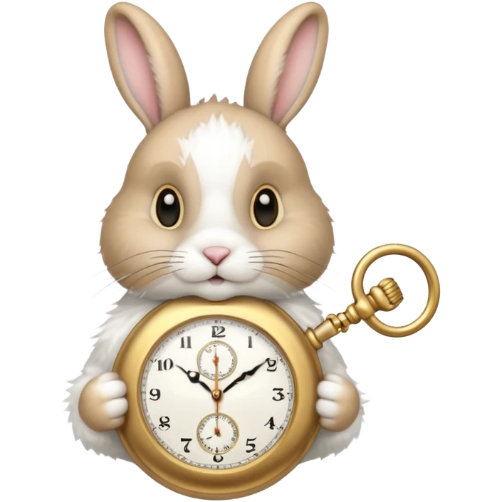 Rabbit holding watch emoji