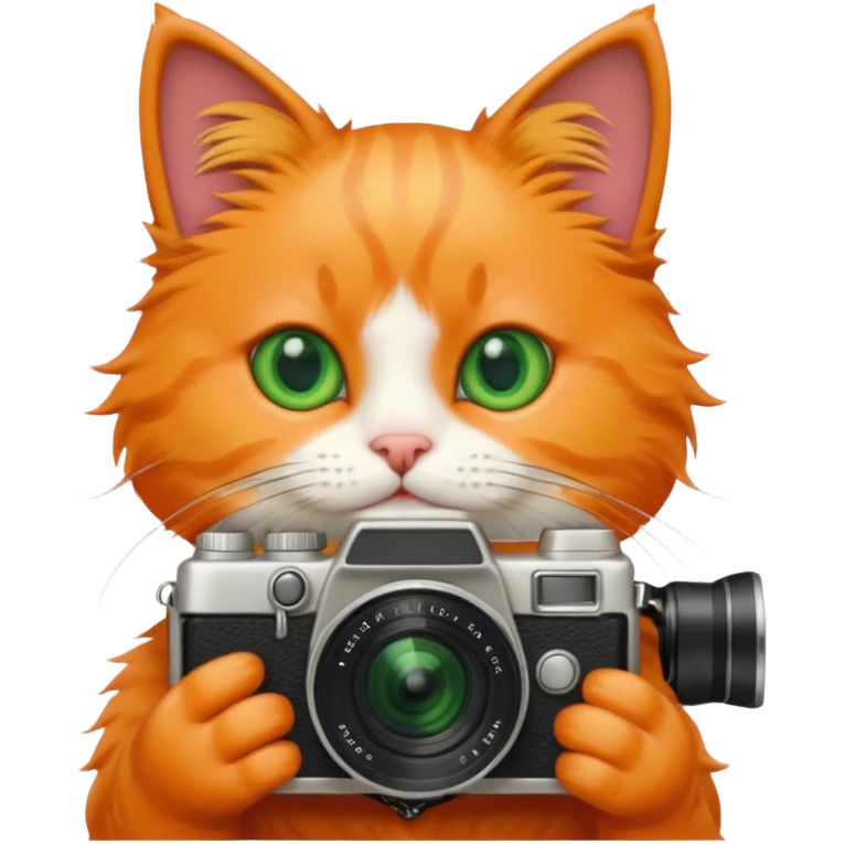 cute Cat taking a photo emoji