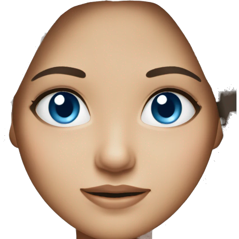 Pretty Brunette girl with blue eyes emoji