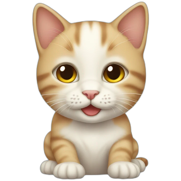 kitten with a smile emoji