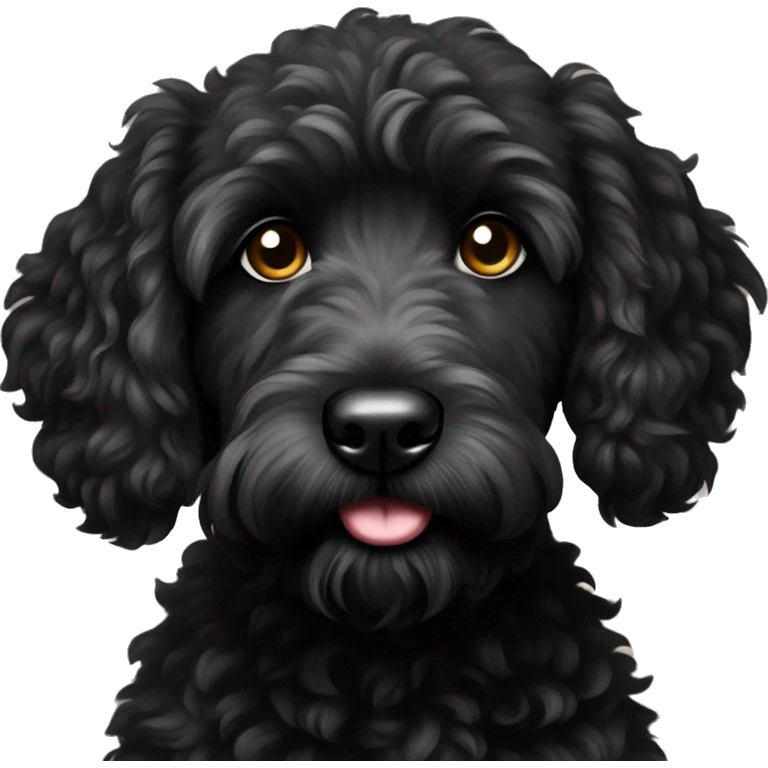 Black goldendoodle emoji