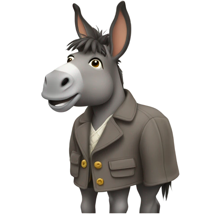 donkey wearing a coat emoji