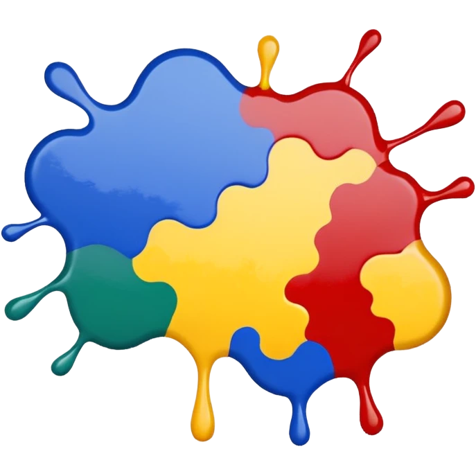 Make a painting which is splattered paint emoji