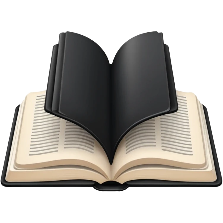 open book with black cover and with completely white pages emoji