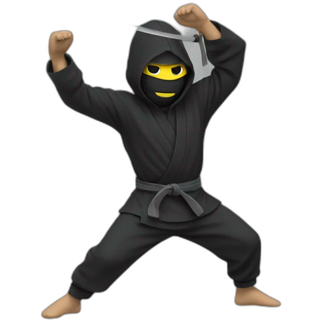 Un ninja qui fait un dab emoji