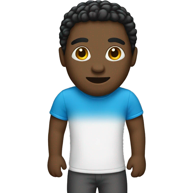 a black man he got blue t shirt emoji
