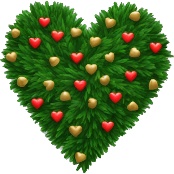 christmas tree heart emoji