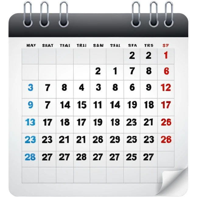 paper calendar sheet. emoji