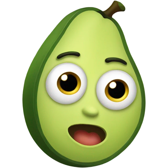 Excitedly Disgusted lady avocado emoji