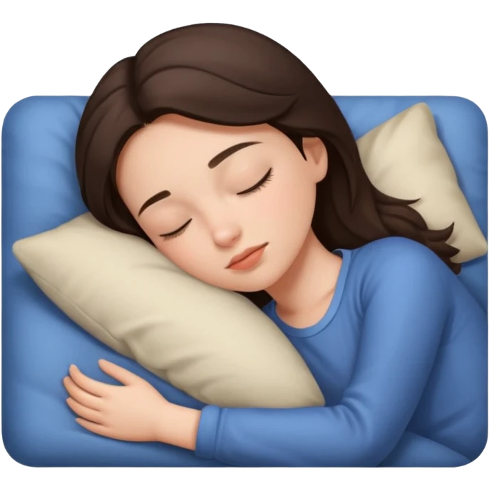 Brunette girl sleeping emoji