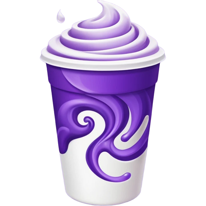 purple liquid inside styrofoam cup emoji