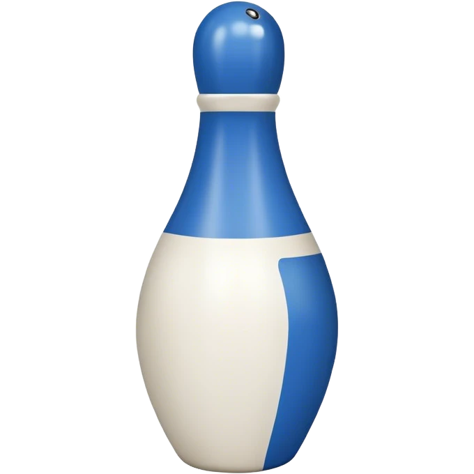 Blue bowling pin emoji