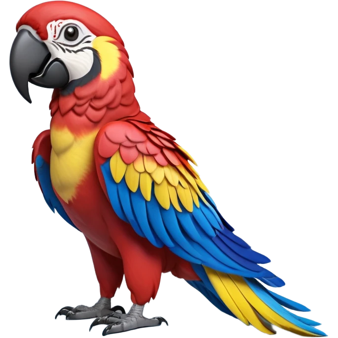 cinematic-macaw-realistic-full-body-standing-emoji,-vibrant-feathers-glowing-with-rich-reds,-blues,-and-yellows,-head-tilted-dramatically,-curved-black-beak-gleaming,-piercing-dark-eyes-exuding-confidence,-simplified-yet-realistic-focused-features,-highly-detailed,-glowing-with-an-almost-sarcastic-glow

 emoji