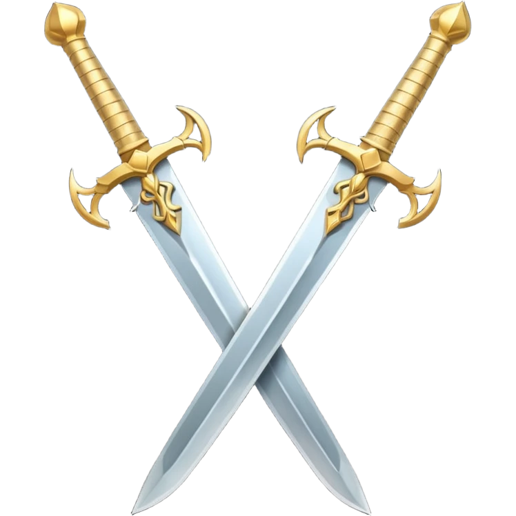 Two Golden royal swords emoji