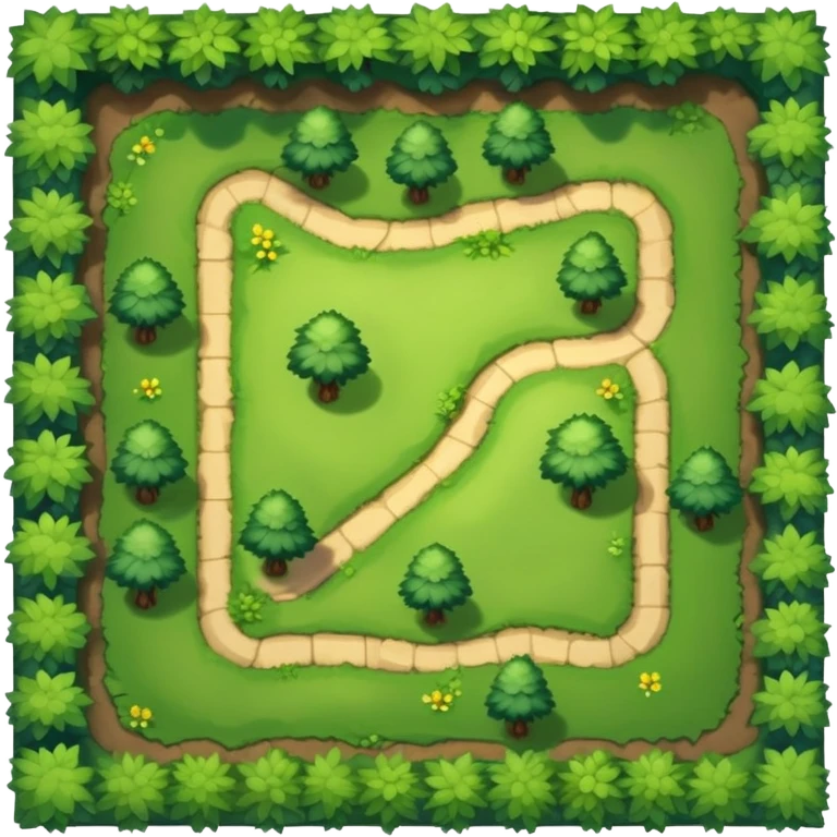 RPG forest terrain tile top-down view emoji