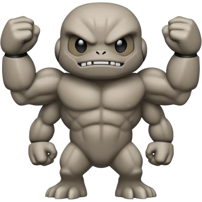 Geodude Pokémon, rocky body with arms emoji