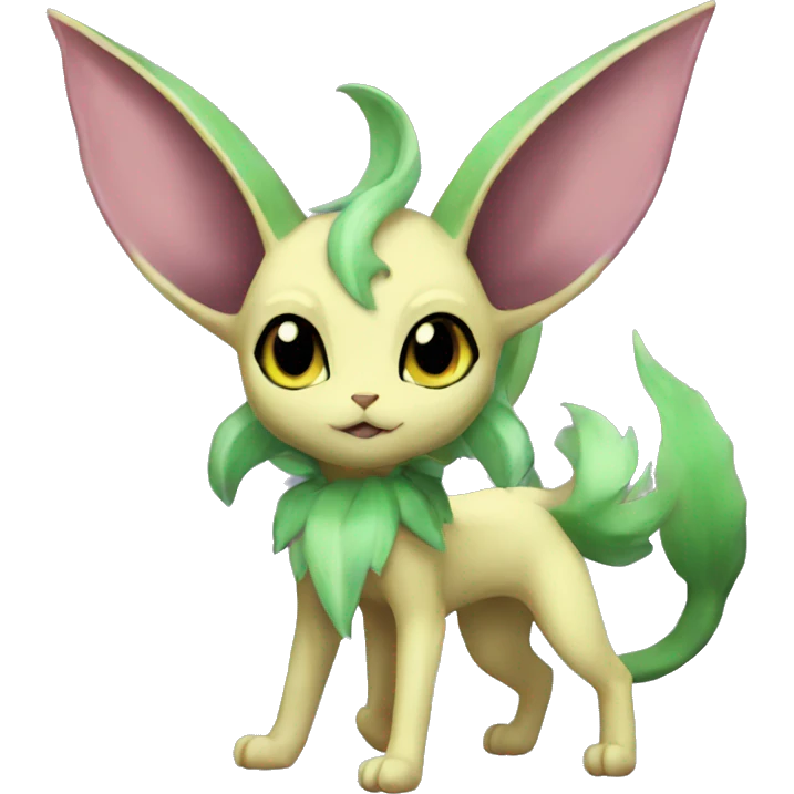 Espeon-Leafeon full body emoji