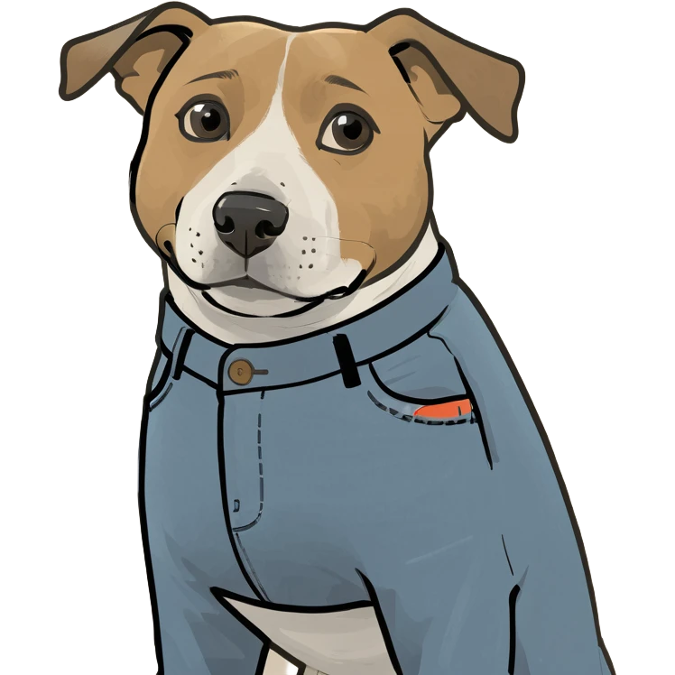 Dog in baggy jeans  emoji