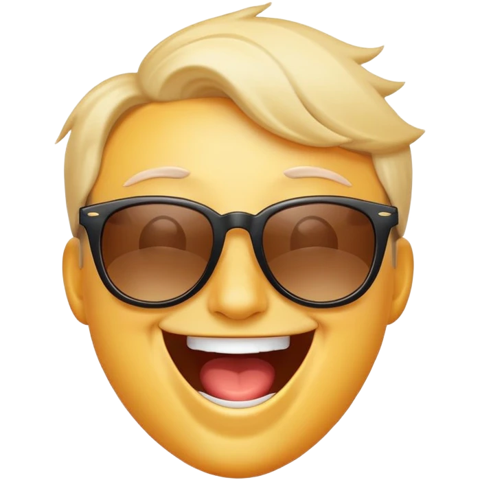 laughing face with sunglasses falling off emoji