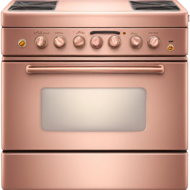 Realistic rose gold Retro vintage oven. emoji
