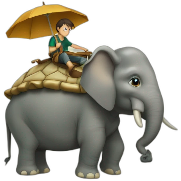 tortue sur elepha emoji