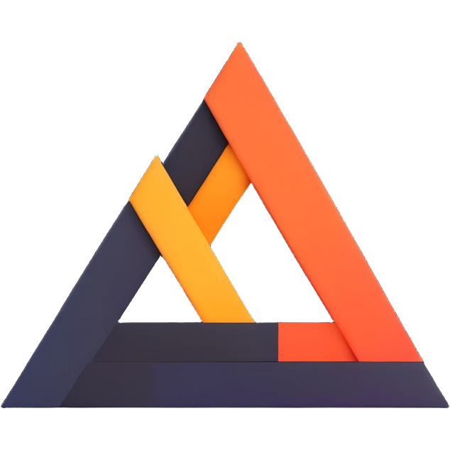 minimalist geometric 3D logo with clean lines emoji