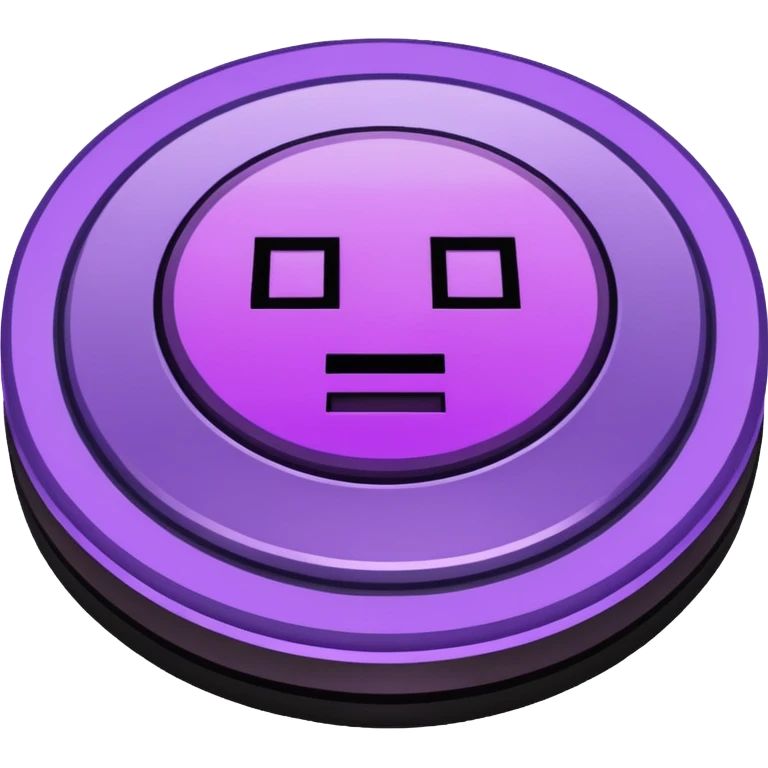minecraft music disc with purple in the middle emoji