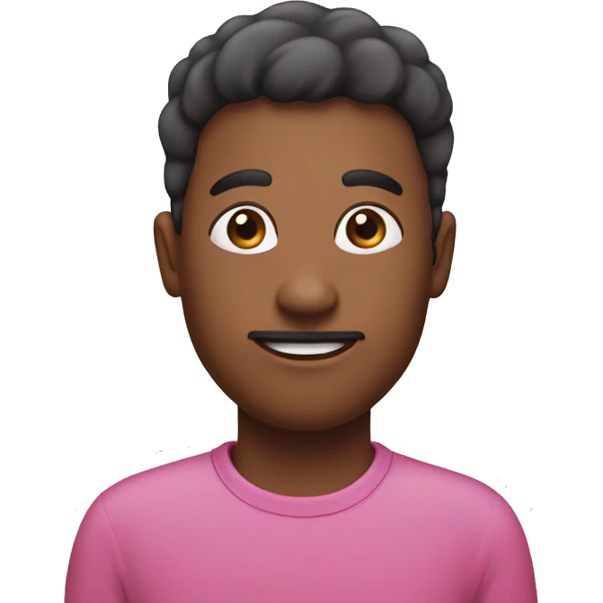 A pink jellybean emoji