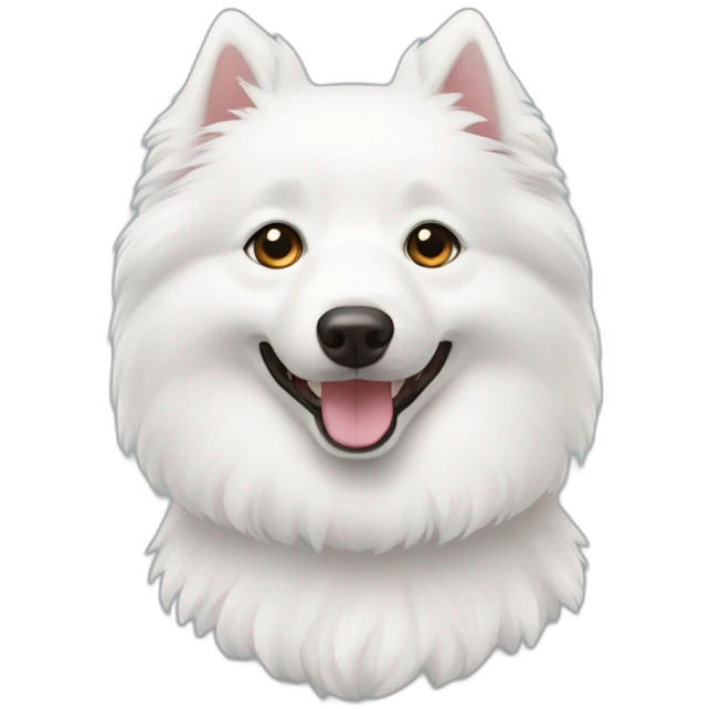 white japanese spitz emoji