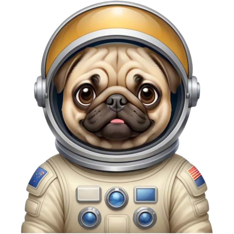 Pug in space suit  emoji