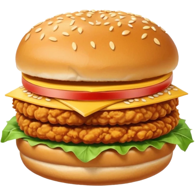 chicken sandwich on a seedless bun emoji