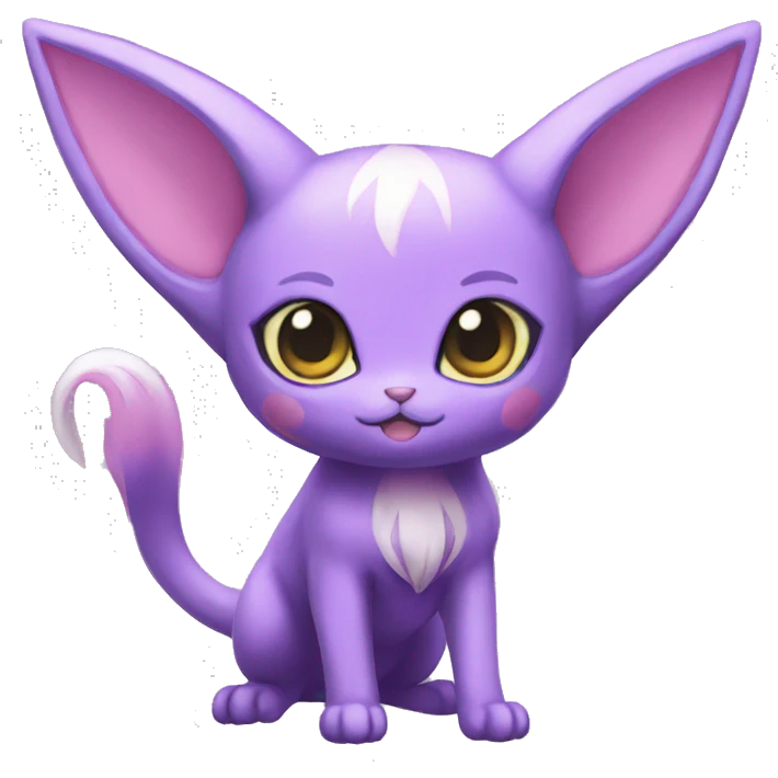 Kawaii Espeon full body emoji