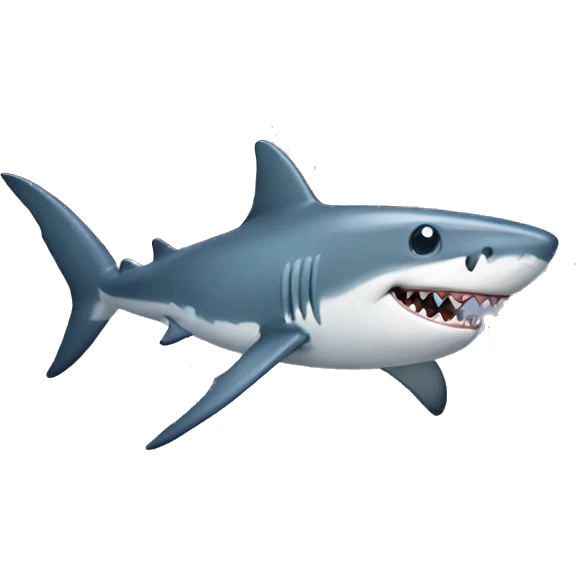 shark with tute emoji