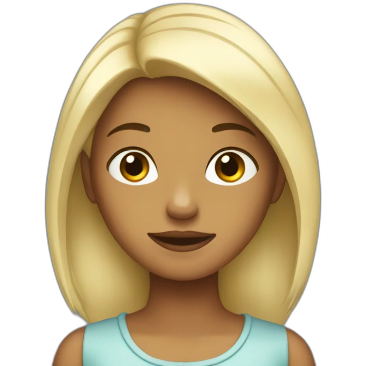 Fille qui tweet emoji