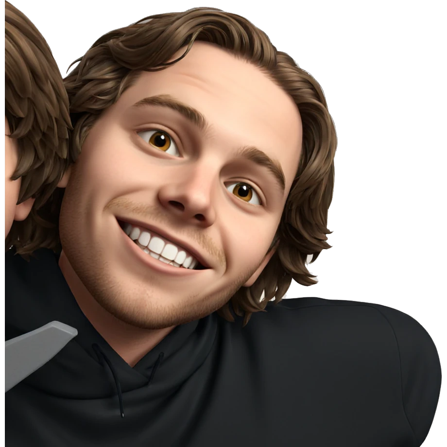 smiling boy with brown hair emoji