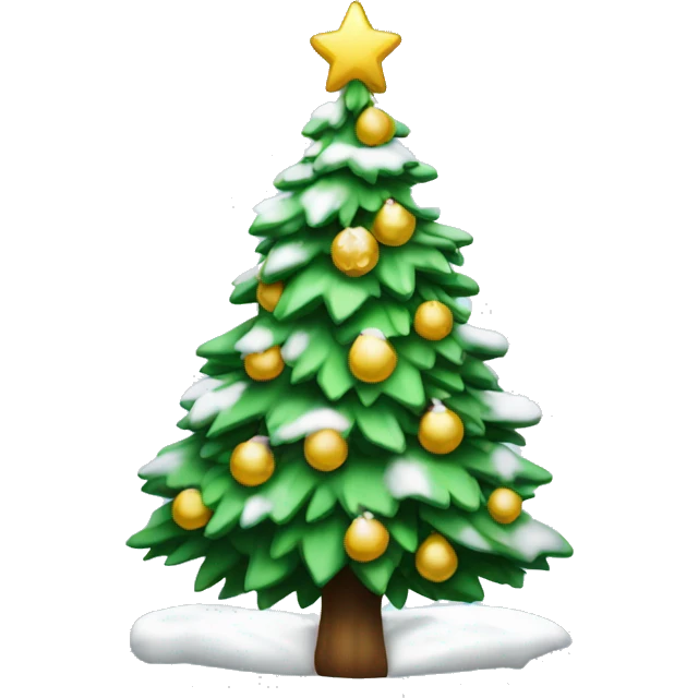 Snowy Christmas tree emoji