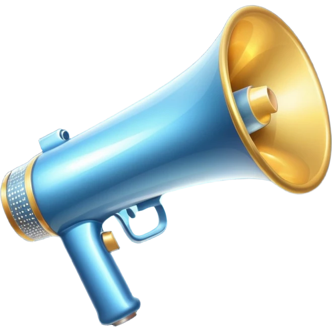 megaphone with sparkles emoji