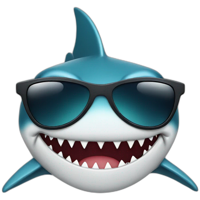 Shark with sunglasses emoji