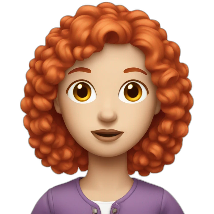 red hair doll emoji
