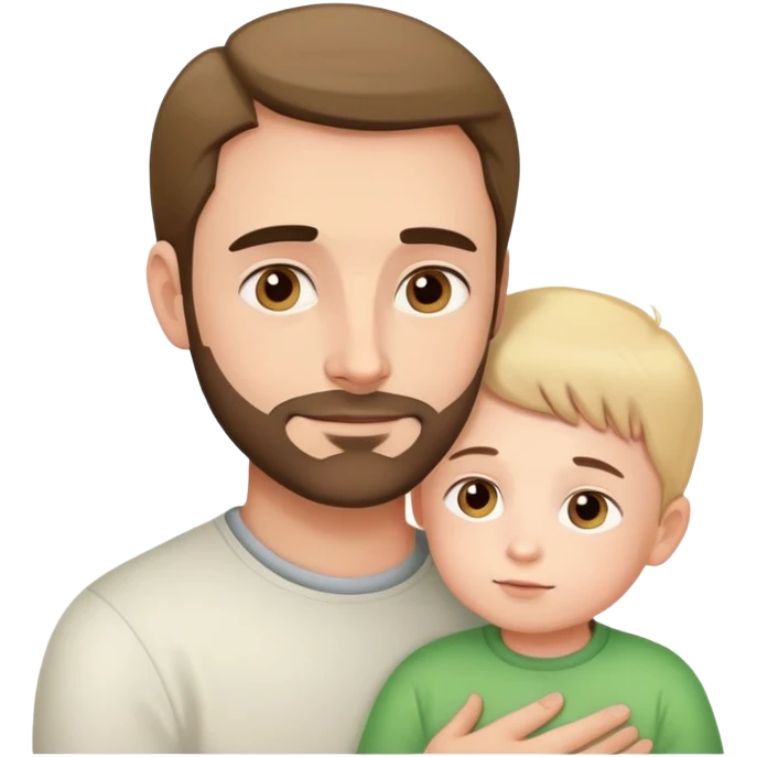 Caring father with a child emoji