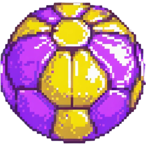 purple bomb low poly emoji