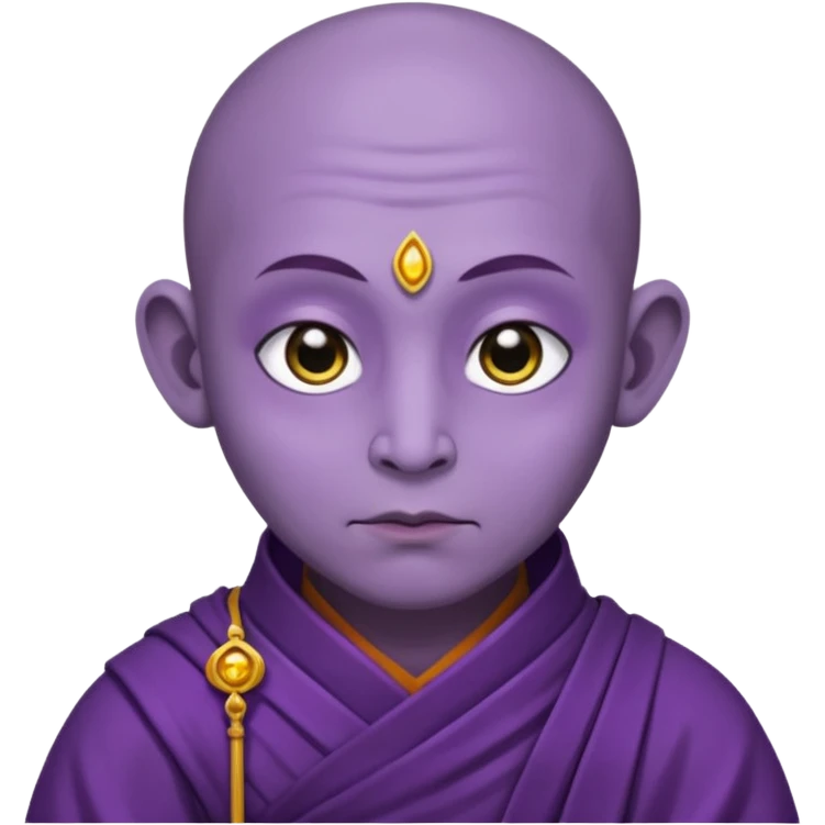  Purple Cosmic/space monk with white eyes emoji
