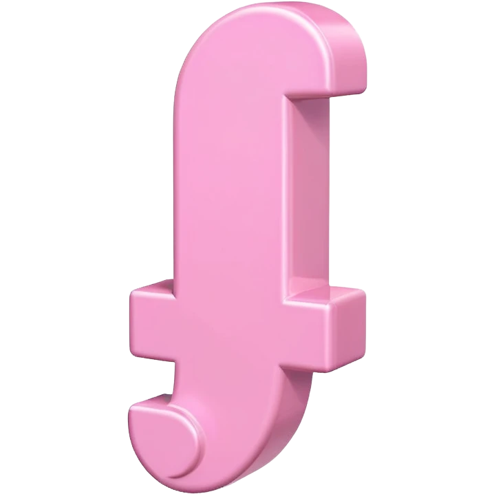 bold cute pastel pink exclamation mark emoji