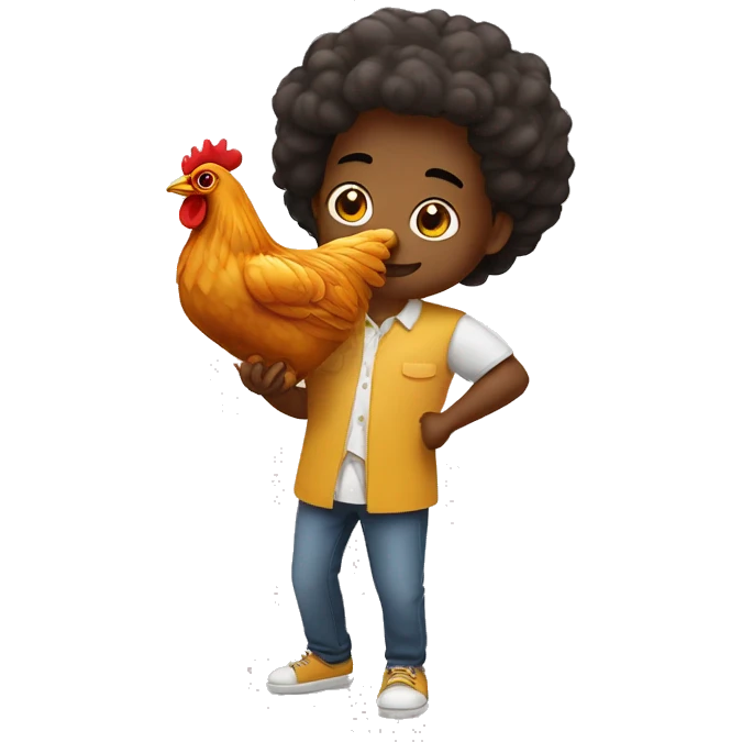 Africain qui mange du poulet frit emoji