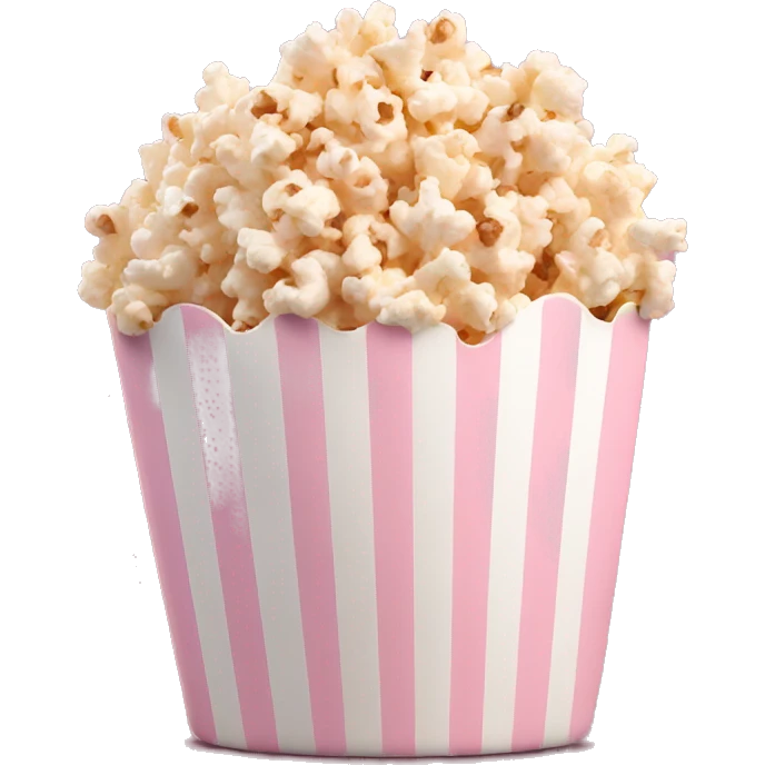Light pink popcorn emoji